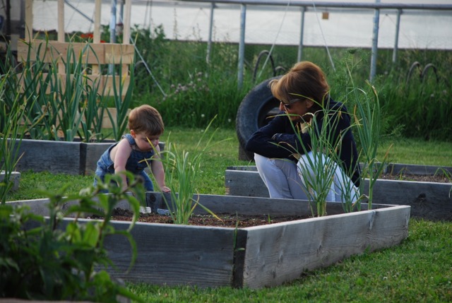 Mother & Son Planting